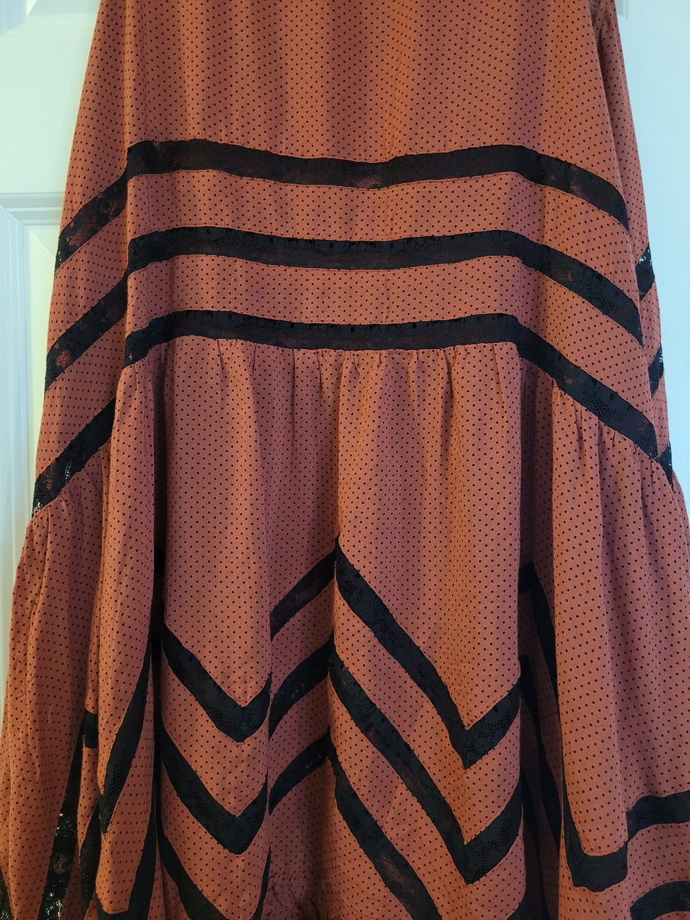 Free People Rust Red Slip with Black Dot Details - Picture 13 of 14